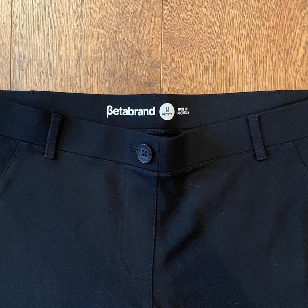 Betabrand Dress Pant Yoga Pants – Black – Straight Leg – M – Petite - Picture 4 of 7